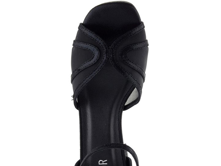 Menbur společenské sandály se zdobeným podpatkem Negro 25796