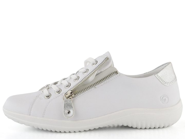 Remonte bílé polobotky se zipem D1E03-80