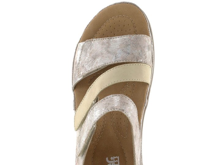 Rieker sandály s měkkou tvarovanou stélkou metalické 64872-90