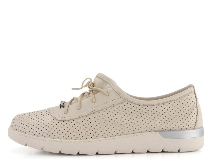 Looke kožené perforované polobotky Leonore Creme L1051_64