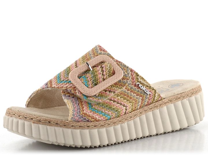 Rieker pantofle na klínku Pastell 69253-91