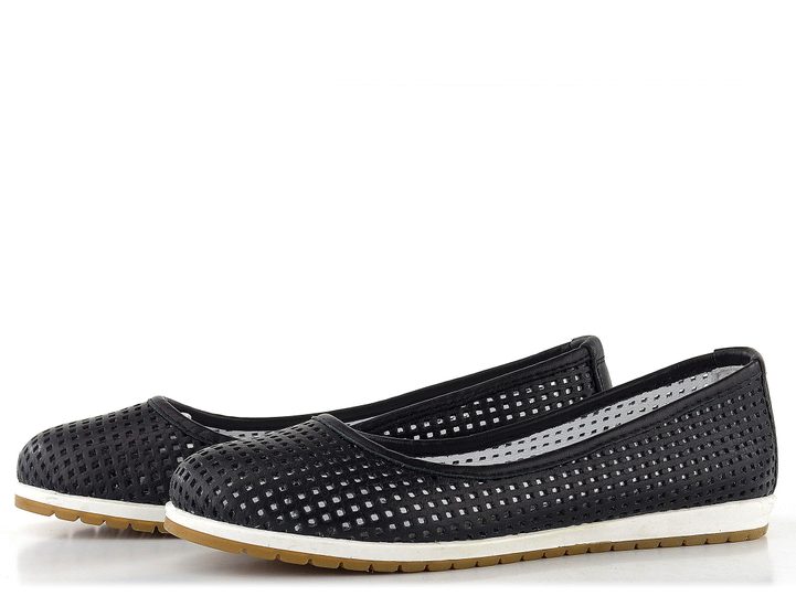 Looke perforované baleríny Carrolin black L0601_10
