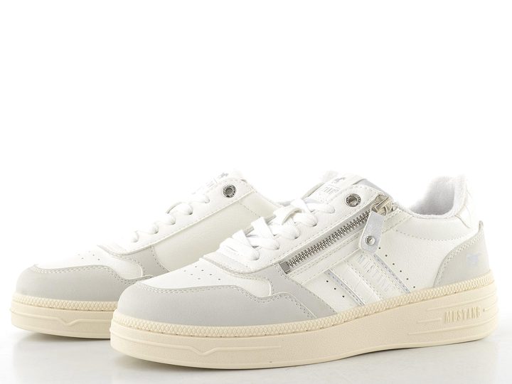 Mustang tenisky se zipem white/silver 26M0592002