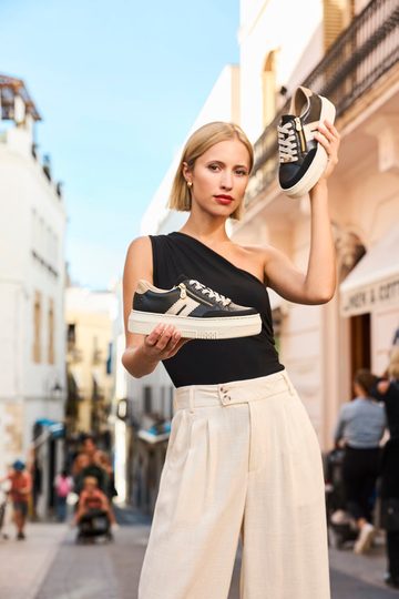 Rieker tenisky na platformě černé M1912-00