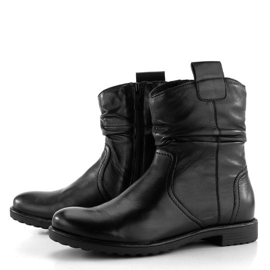 Ara dámský řasený kotník černý Liverpool 12-39510-11