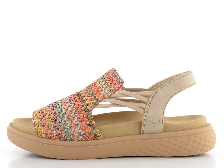 Rieker farebné sandále Multi/Ginger V1541-90