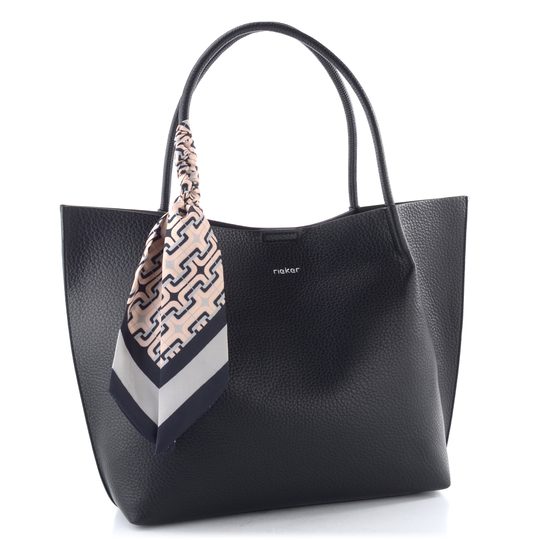Rieker shopper kabelka so stuhou a vnútornou etue čiernou H1399-00