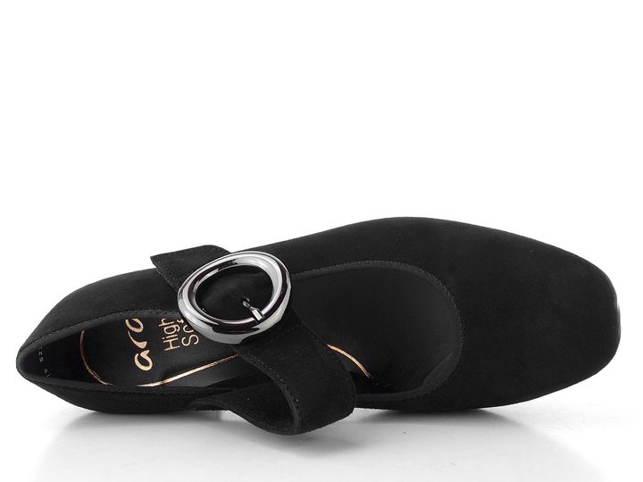 Ara širší lodičky s nártovým páskem Graz Black 12-20434-01