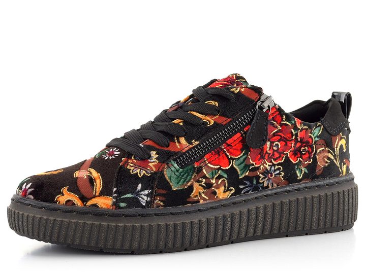 Jana sneakers polobotky se zipem Black Multi 8-8-23700-27-078