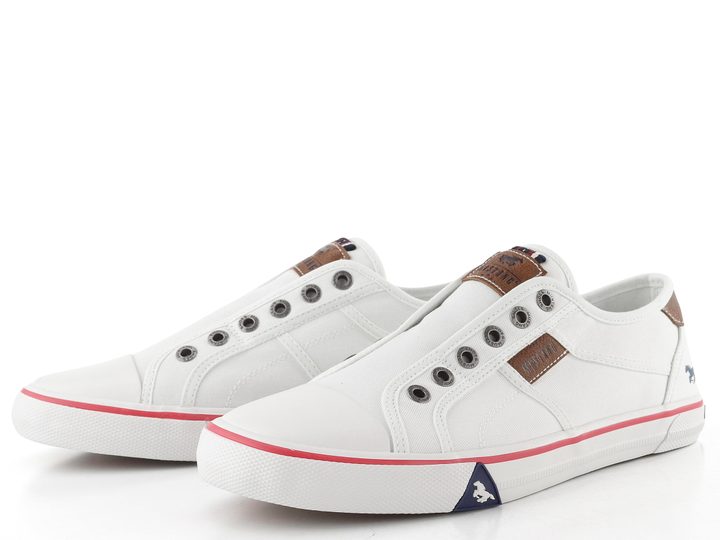 Mustang pánské tenisky bez tkaniček white 26M0211005