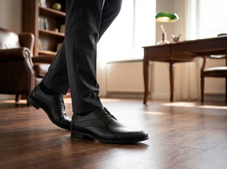 Barton elegantné čierne poltopánky M23101