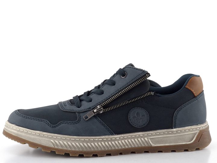 Rieker tmavo modré poltopánky so zipsom 37029-14