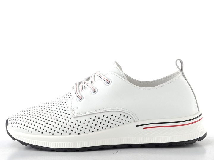 Looke kožené polobotky Liora white L1445_68