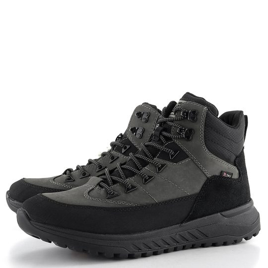 Rieker Revolution pánska členková obuv s membránou šedo-čierna U0174-42
