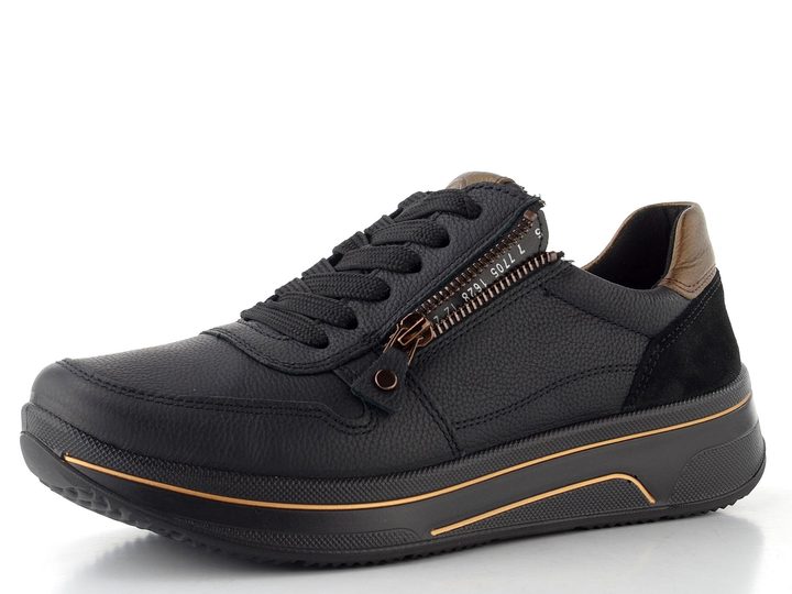 Ara širší tenisky Sapporo Schwarz/Marrone 12-27540-01