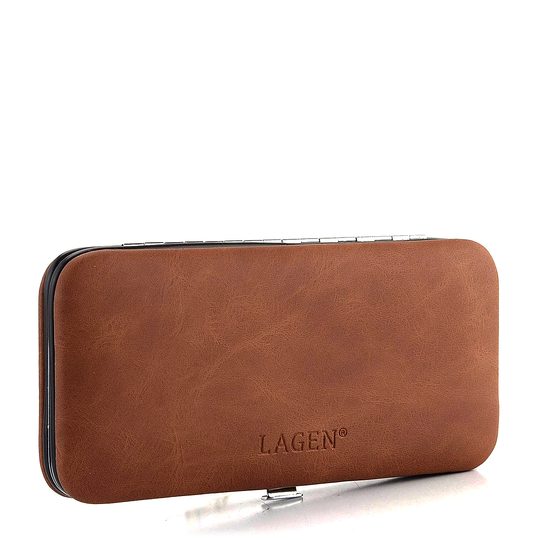 Manikúra s kvalitními nástroji a kovovým rámečkem hnědá 70098