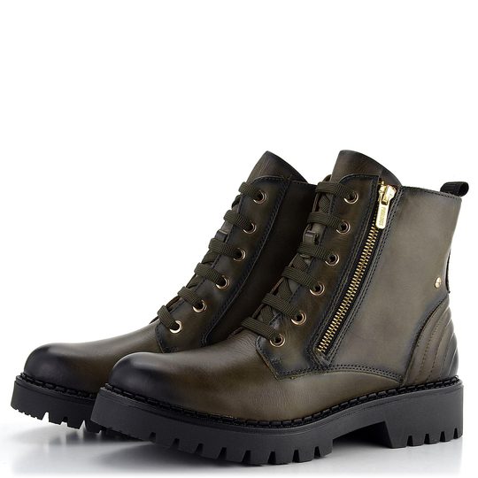 Pikolinos šnurovacia členková obuv so zipsom Aviles Aloe W6P-8560