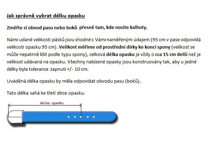 Modrý kožený opasok s červeným štepom 38 mm