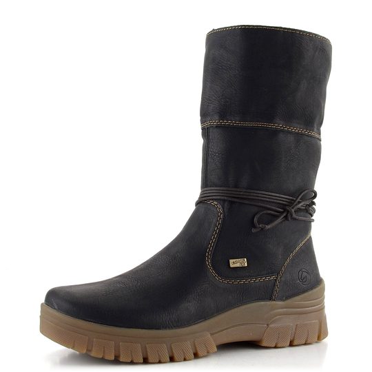 Remonte vyhrňovacie poločižmy s membránou čierne D0E70-01