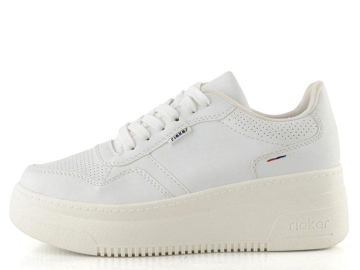 Rieker Sport dámské tenisky na platformě bílé M7811-80