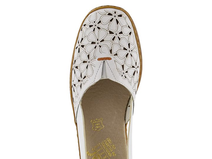 Rieker baleríny s kvetovaným motívom bielej 41356-80