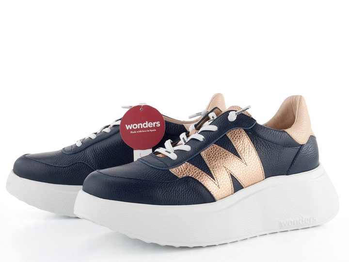 Wonders dámské tenisky na platformě Noche/Rame/Palo A-3625