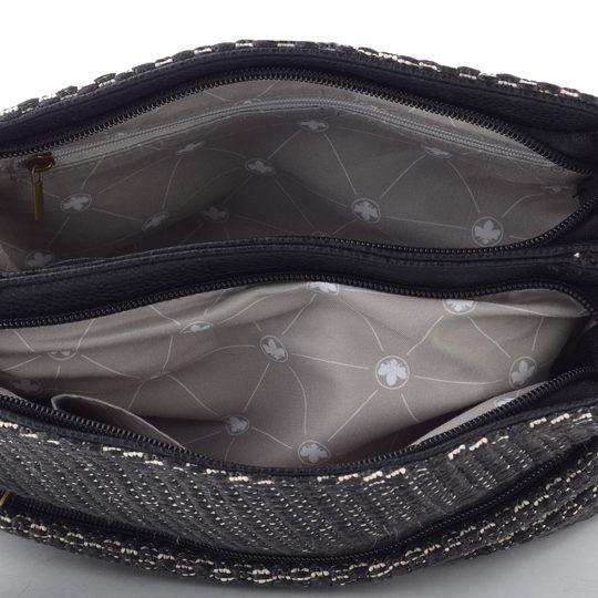 Rieker crossbody kabelka so srdcom schwarz-sand/black H1004-92