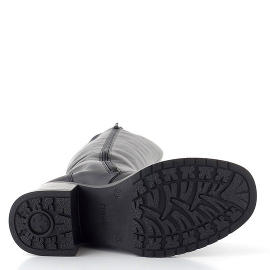 Rieker hladké černé kozačky Y5254-00