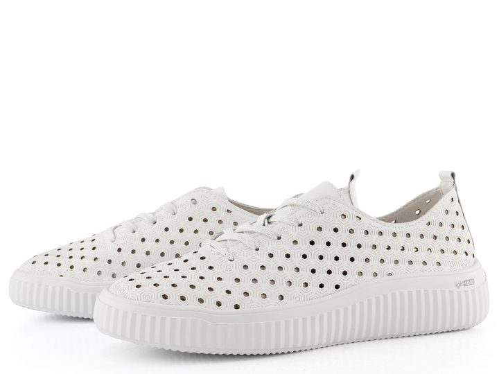 Remonte bílé prořezávané polobotky D3E06-80