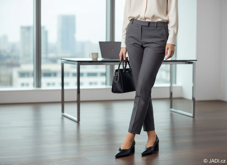 Högl kožené lodičky na širokom podpätku čierne 0-104500-0100