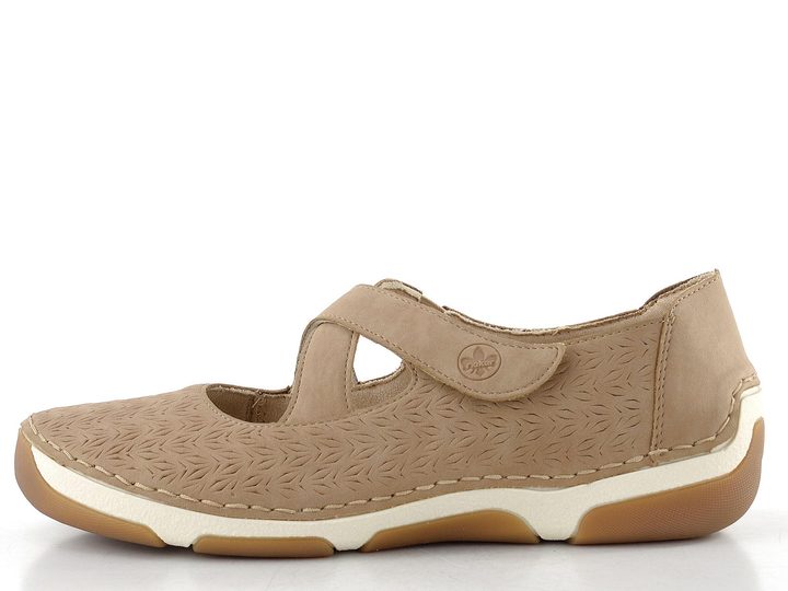 Rieker  polobotky s upínacím páskem camel 55958-20