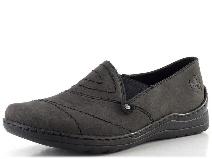Rieker prozouvací polobotky anthrazit/schwarz 48961-45