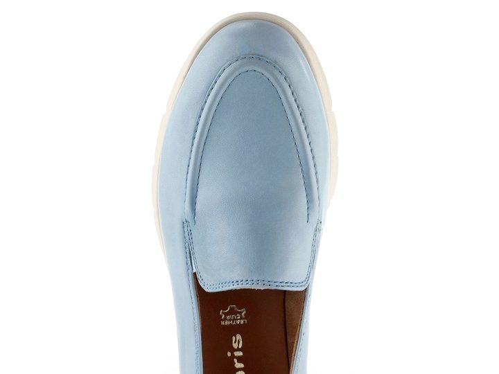 Tamaris kožené mokasíny Light Blue 1-24629-44