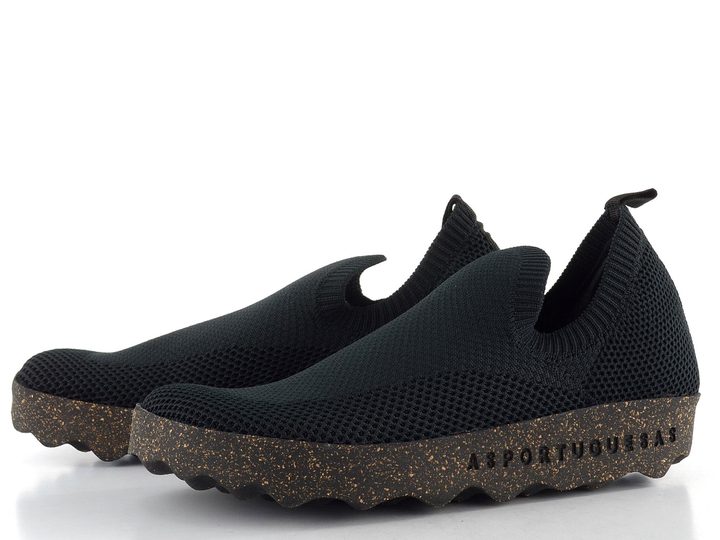 Asportuguesas prozouvací úpletové polobotky černé P018226000