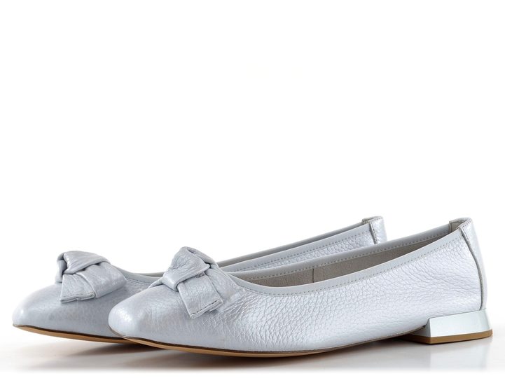 Caprice kožené baleríny s mašličkou Light Blue 9-22105-20