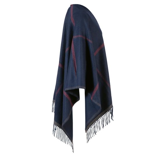 Högl luxusní vlněný pléd s kašmírem - pončo darkblue 0-196200-3500