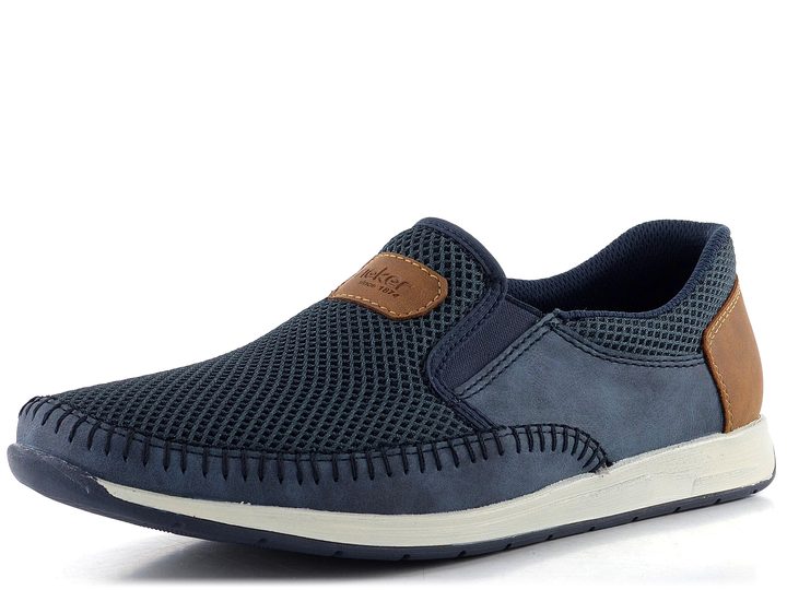 Rieker pánske nazúvacie poltopánky tmavo modré 11954-14