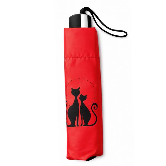 Doppler dámský skládací deštník Mini Fiber Dreaming Cats 726465C06