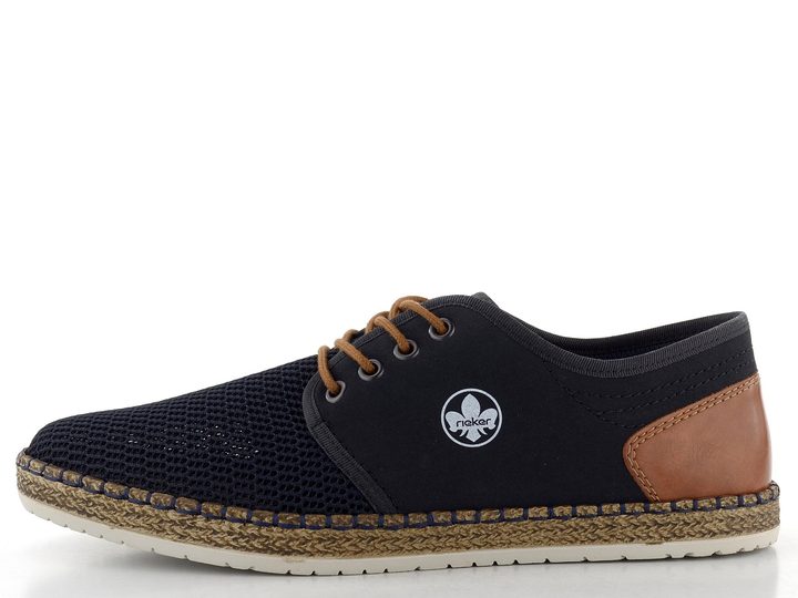 Rieker vzdušné šnurovacie poltopánky tmavo modré B5249-14