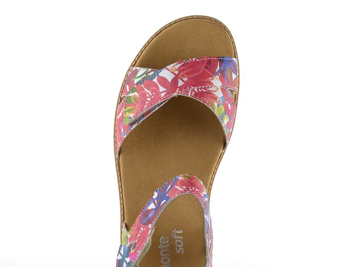 Remonte farebné sandále s pásikmi na suchý zips D2049-90