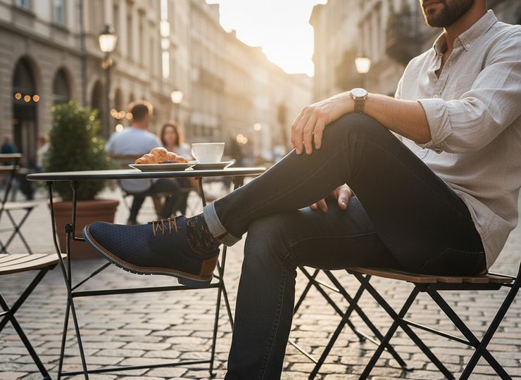 Bugatti pánske poltopánky tmavo modré 335-AVE01-5500