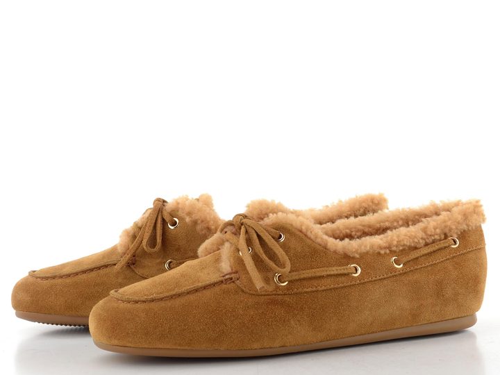 Högl semišové polobotky s beránkem camel 2-100638-1100