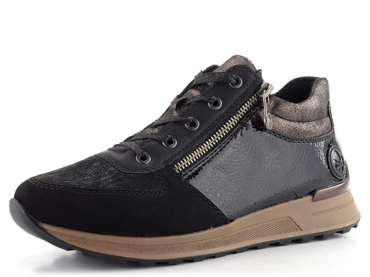 Rieker tenisky so zipsom čierne N1407-00