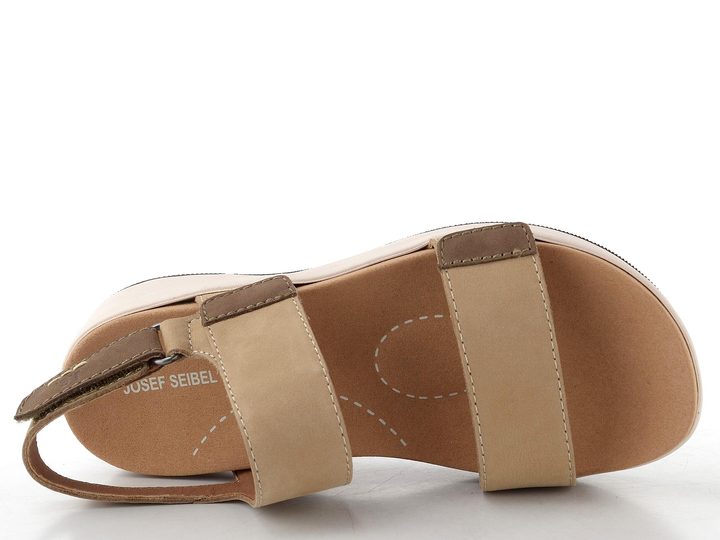 Josef Seibel sandály na suchý zip Estelle beige-kombi 97304380