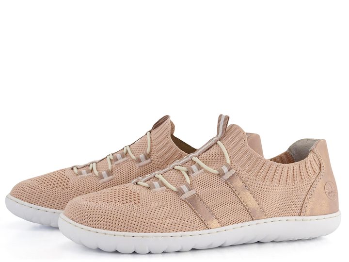 Rieker úpletové prozouvací polobotky růžové 52854-31