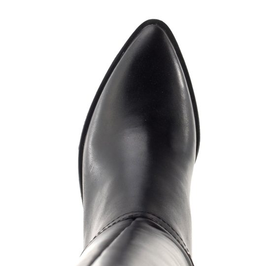 Tamaris hladké kozačky na podpatku black 1-25540-45