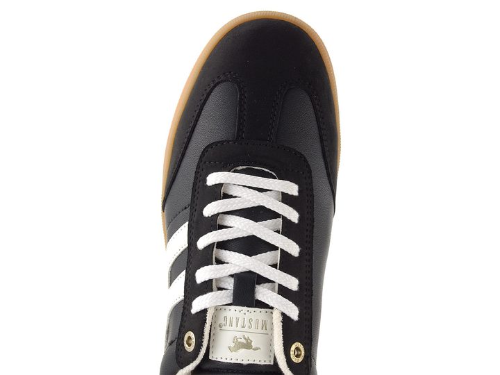 Mustang šněrovací tenisky black/white 26M0512001