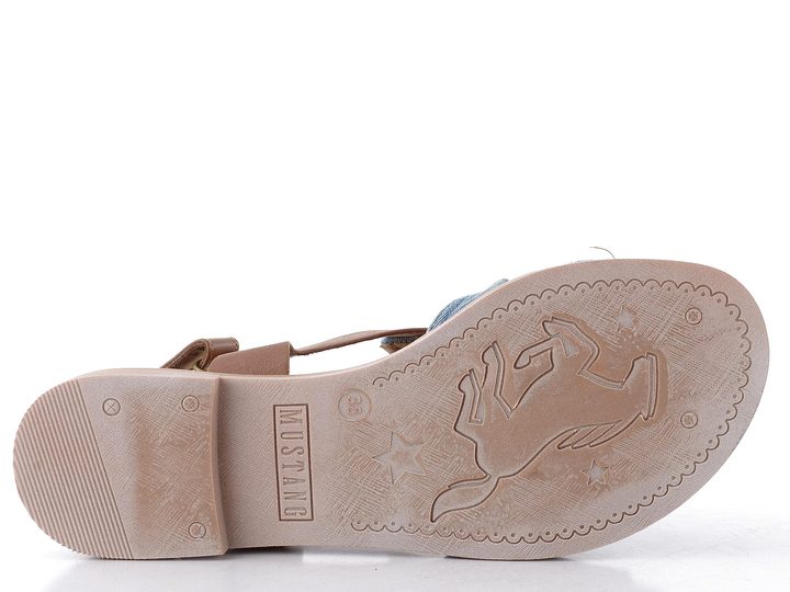 Mustang sandály s plným nártem denim 26M0072008