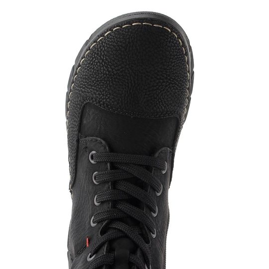 Rieker vyšší šněrovací kotník černý 55014-00