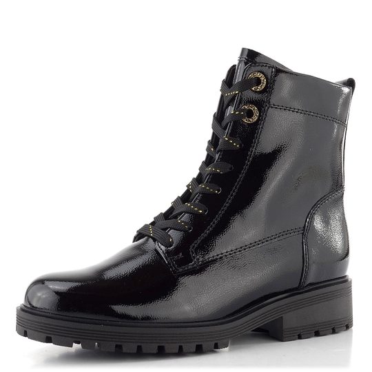 Gabor lakovaná čierna členková obuv 72.765.97